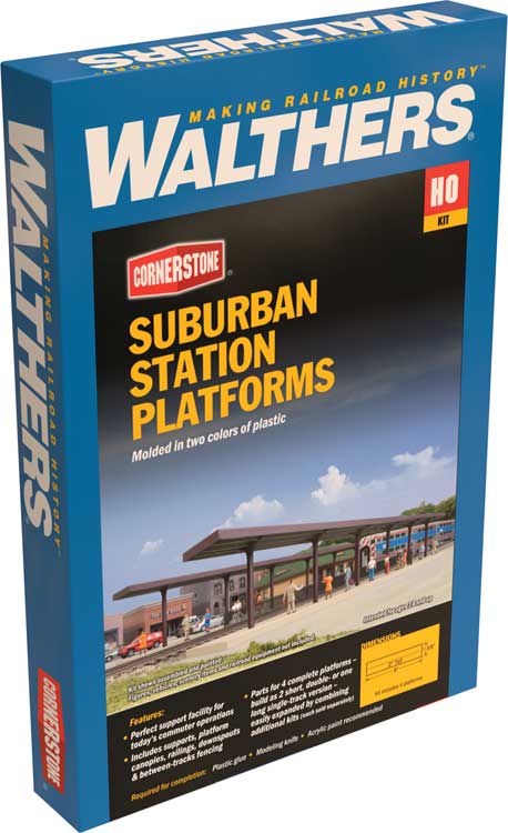 Walthers Cornerstone Andenes de Suburban Station | Kit de Construcción Escala HO 933-3011