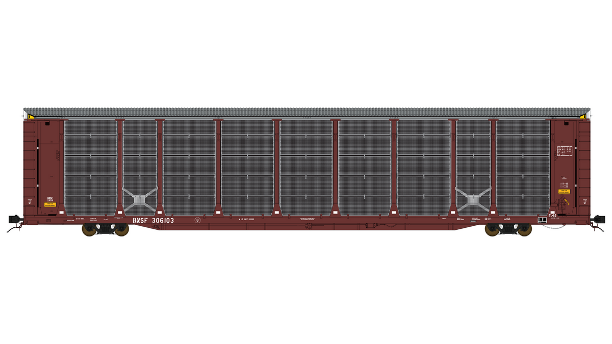 Class One Model Works | Trinivel 150' Thrall 20-2 Autorack (Type C) | BNSF (Escala HO) FC00637 BNSF 306014
