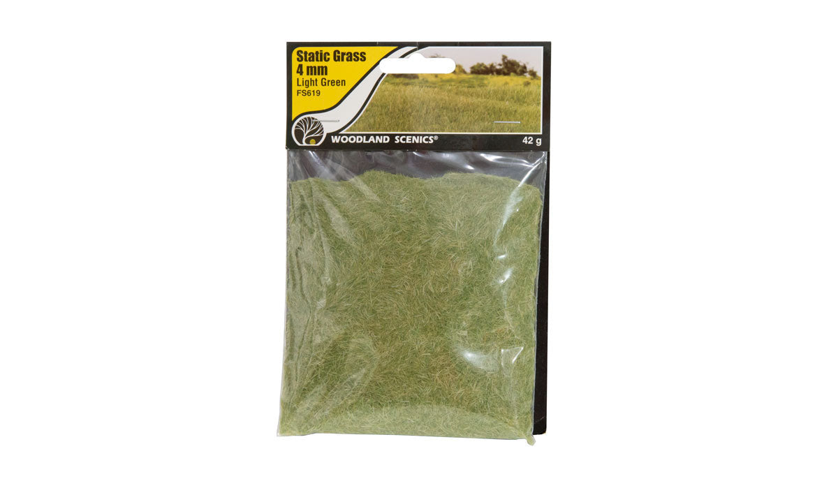 Pasto estático Light Green 4mm, 42g. Woodland Scenics FS619