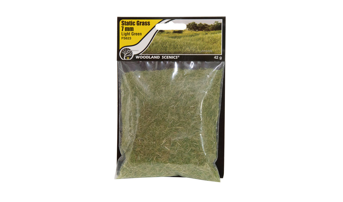 Pasto estático Light Green 7mm, 42g. Woodland Scenics FS623