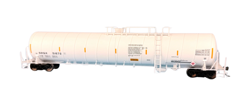ROKA | Vagón Tanque de Gas LPG 66' SHQX (LPG) Spiral Tank Car | Blanco, Versión 1 (Escala HO) | RPM 212 #51672