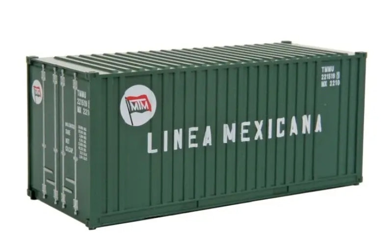Contenedor de 20' Línea Mexicana, Escala HO. Walthers Scenemaster 949-8008