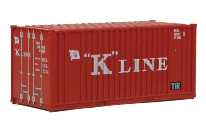 Contenedor de 20' K-Line, Escala HO. Walthers Scenemaster 949-8013