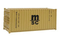 Contenedor de 20' Mediterranean Shipping Co. Escala HO. Walthers Scenemaster 949-8057