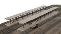 Walthers Cornerstone Cobertizos para Andén de Estación Estilo Mariposa | Kit de Construcción HO 933-3175