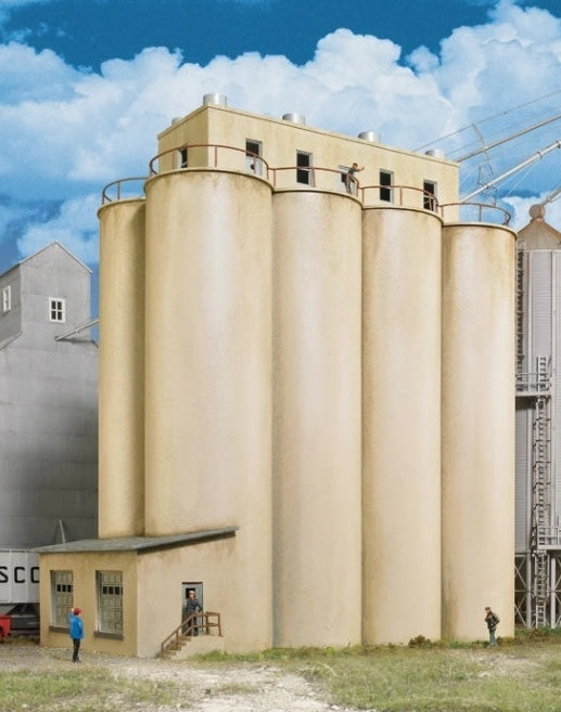 Walthers Cornerstone Silos Elevadores de Granos Modernos | Kit de Construcción HO 933-2942