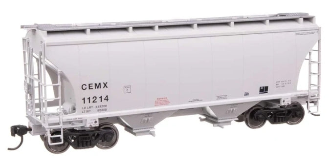 Walthers Mainline | Vagón Tolva Cubierta Trinity 3281 de 2 Compartimentos 39ft | CEMX (Escala HO| #11214 | 910-49309