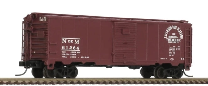 Atlas | Vagón Furgón Estándar ARA 1932 All-Steel Boxcar | Ferrocarriles Nacionales de México (Escala N) #60869 | 50 007 098