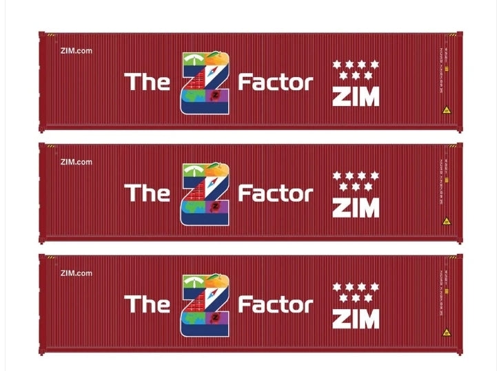 Walthers Scenemaster | Paquete de tres contenedores 40' The Z Factor | Escala HO 949-18257