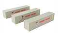 Walthers Scenemaster | Paquete de tres contenedores 40' Yang Ming | Escala HO 949-18205