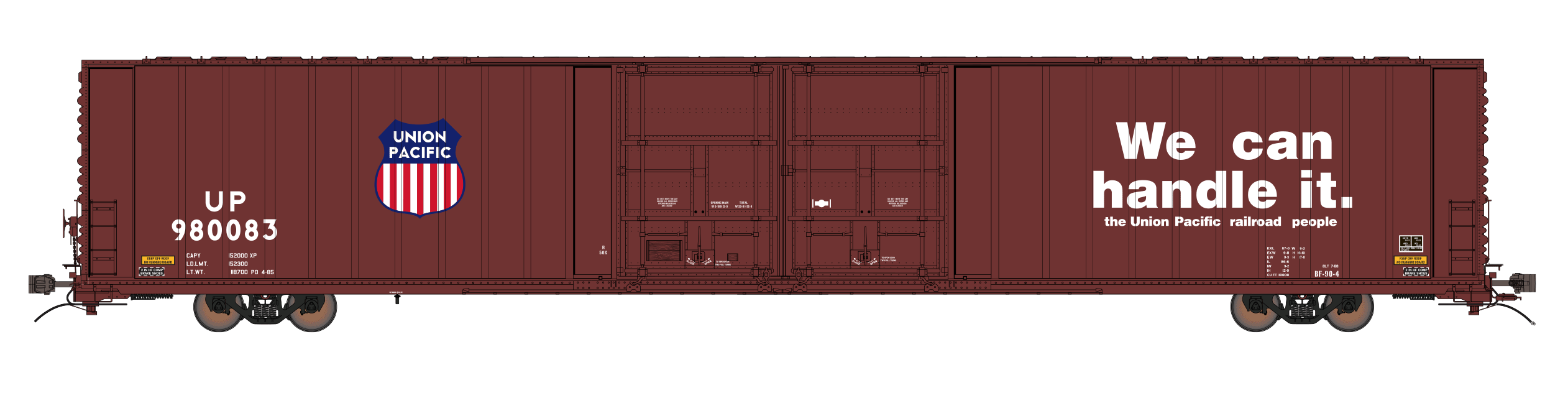 Thrall 86' Boxcar Union Pacific. Class One Model, Escala HO. FC00324