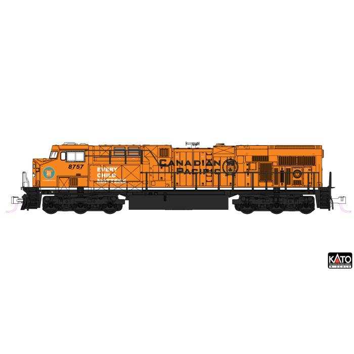 Kato | Locomotora Diésel GE Evolution Series ES44AC (Sistema Análogo / Standard DC) | Canadian Pacific Railway (Escala N) #8757