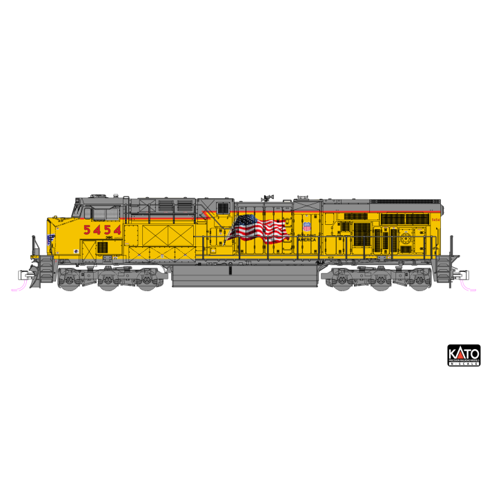 Kato | Locomotora Diésel GE Evolution Series ES44AC (Sistema Análogo / Standard DC) | Union Pacific (Escala N) #5454