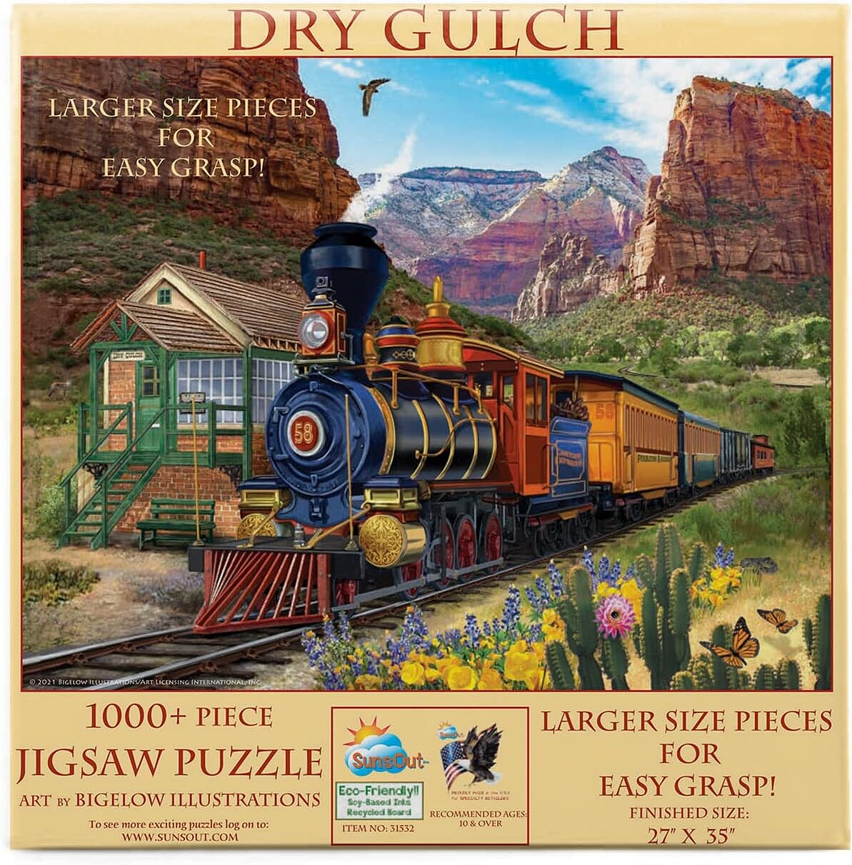 SunsOut Rompecabezas "Dry Gulch" (1000+ Piezas)